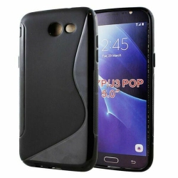 CSMART 【】 Ultra Thin Soft Tpu Silicone Jelly Bumper Back Cover Case for Samsung Galaxy J3 Prime / J3 2017 In Black