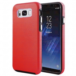 CSMART 【】 Slim Fitted Hybrid Hard PC Shell Shockproof Scratch Resistant Case Cover Samsung Galaxy A5 2017 In Red