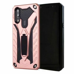 CSMART 【】 Shockproof Heavy Duty Rugged Defender Case Cover With Kickstand for Huawei P30 Lite, Rose In Gold