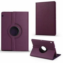CSMART 【】 360 Rotating Pu Leather Stand Case Smart Cover for Huawei Mediapad T3 10" In Purple