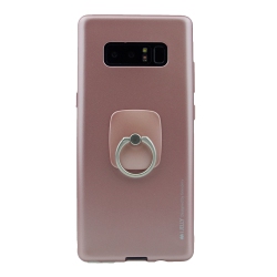 GOOSPERY Samsung Note 8 Ijelly+Ring Case, Rose In Gold