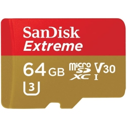 SANDISK 64GB Extreme Micro Sdxc Memory Card - (Sdsqxa2-064G-Gn6Ma) + Adapter