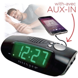 ESCAPE Ra930 Jumbo Display Am/fm Digital Alarm Clock With Aux In Black