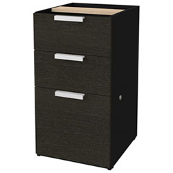 Pro-Concept Plus 3-Drawer File Cabinet - Deep Grey; Black