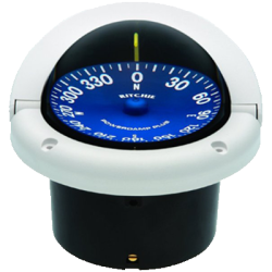 RITCHIE COMPASSES Compass, Flush Mount, 3.75" Dial In White