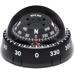 RITCHIE COMPASSES Compass, Kayak Mount, 2.75" Dial In Black