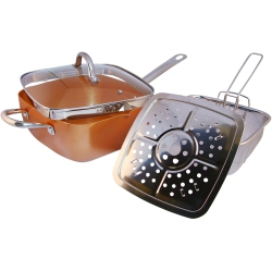 SIMPLE & CO 8 PC Copper Cookware Set