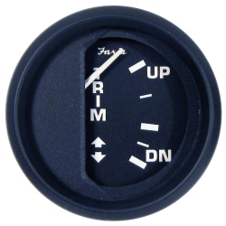 FARIA BEEDE Faria Euro 2" Trim Gauge (Mercury / Mariner / Mercruiser / Volvo Dp / Yamaha-2001 And Newer) In Black
