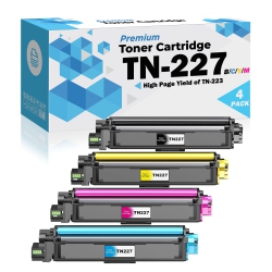 ULTRA TONER ® Brother 4 Pack Combo Tn227/tn223/tn-227/tn-223 Bk/m/y/c Compatible Toner Cartridge-Brother Printer 3230/3270/3710/3750/3770