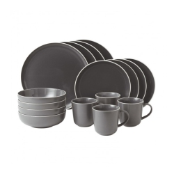 ROYAL DOULTON Gordon Ramsay Bread Street 16 Piece Dinner Set - Slate In Grey