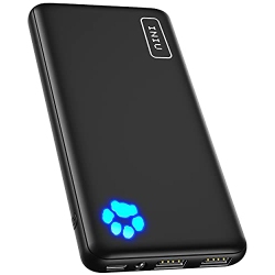 INIU Portable Charger, 10000Mah Power Bank, High-Speed 2 USB Ports With Flashlight External Battery Pack Backup, Ultra Comp