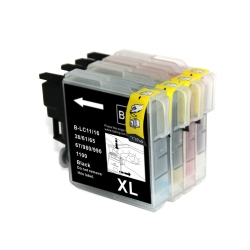 PRINTER SOLUTION Brand New Compatible Brother Lc61 Ink Cartridge Set
