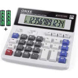 HLD Calculator, Standard Function Electronics Desktop Calculators, Solar And Battery Dual Power, Big Button 12 Digit Large Lcd Display, Handheld For