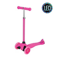 RUGGED RACERS Rugged Racer Mini Scooter With Adjustable Height And Led Wheels In Pink
