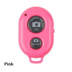 WIPPI Wireless Bluetooth Phone Camera Remote Control Shutter for Selfie Stick Monopod(Pink)