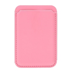 CC Topsave Magnetic Card Wallet, Simulate Premium Leather Phone Wallet for Magsafe Case; Up to 3-Card Holder In Pink