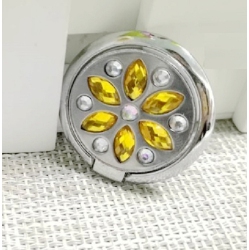 ICM Universal Circle Flower Diamond Ring Stand Holder In Gold