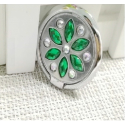 ICM Universal Circle Flower Diamond Ring Stand Holder In Green
