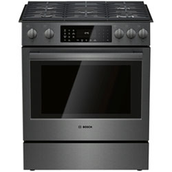 Bosch 30" 4.8 Cu. Ft. True Convection 5-Burner Slide-In Gas Range (HGI8056UC) - Stainless Steel