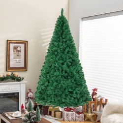 GYMAX 5'/6'/7'/8' Holiday Season Artificial Pvc Christmas Tree Indoor Outdoor Stand In Green