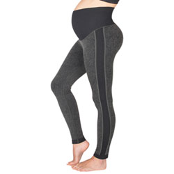 Pantalon De Sport De Maternité Ella De Modern Eternity - Petit - Jacquard Gris