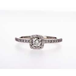 MYDIAMOND 14K Bridal Engagement Halo Diamond Ring- Size 6 In Multicolor