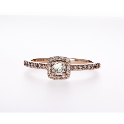 MYDIAMOND 14K Bridal Engagement Halo Diamond Ring- Size 6 In Multicolor