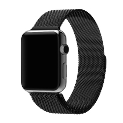 PANDACO Milan Magnetic Clasp Watch Strap for Apple Watch 38MM / 40MM / 41MM / 42MM (10Th Gen) In Black