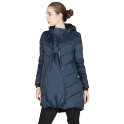 Modern Eternity Harper Quilted Polyester Maternity Puffer Coat - X-Small - Black