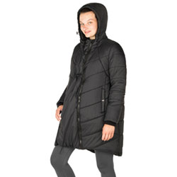 Modern Eternity Harper Quilted Polyester Maternity Puffer Coat - X-Small - Black