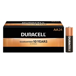 DURACELL 24-Pack Aa Coppertop Mn1500 Alkaline Battery (Boxed)