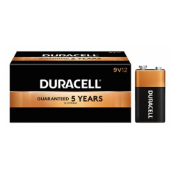 DURACELL 12-Pack 9 Volt Coppertop Alkaline Batteries (Mn1604)