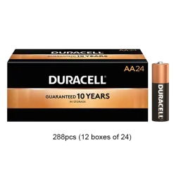 DURACELL 288-Pack Aa Coppertop Mn1500 Alkaline Batteries