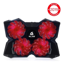 HLD Wind - Laptop Cooling Pad - 11"- 19", Ps4 - [ 4 Fans ] - Light, Quiet Rapid Cooling Action - Ergonomic Ventilated Support