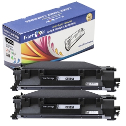 PRINTOXE ® Ce505A Compatible 2 Toner Cartridges for 05A / Ce505 Each Yield 2, 300 Pages for P2030 P2035 P2035N P2050 P2055D P2055N P2055X & Lbp6300Dn