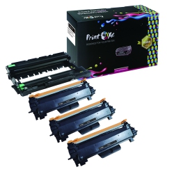PRINTOXE Dr730 And 3 Tn760 Compatible Toner Cartridges (4 Units) Tn 760 & Dr 730 for Brother Hl L2350Dw 23070Dw 2370Dwxl 2390Dw 2395Dw & Mfc L2710Dw