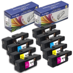 PRINTOXE Dell E525W Compatible 2 Sets + 1 Of 9 Toner Cartridges (3, 2 Cyan, 2 Magenta, 2 Yellow) High Yield E525 In Black