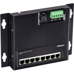 TRENDNET 8-Port Industrial Gigabit Poe+ Wall-Mounted Front Access Switch
