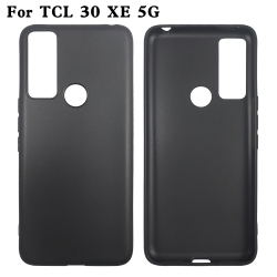 ICM Topsave Soft Gel Rubber Matt Back Tpu W/glossy Bumper Case for Tcl 30Xe 5G 6.52" In Black