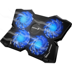HLD 4 Fan Cooling Pad for 13" to 17-Inch Gaming Laptop Ps4 Macbook Pro, 1200 Rpm Max 75Cfm Air Flow, USB Powered Quiet Cooler Fan Portable Stand \w