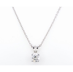 MYDIAMOND 14K Solitaire 0.40Ctw Diamond Pendant Necklace In Multicolor