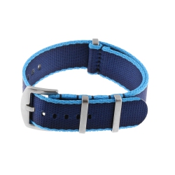 STRAPSCO Premium Woven Nylon Seat Belt Nato Watch Band Strap - 22MM - & Dark In Blue