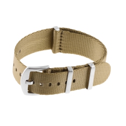 STRAPSCO Premium Woven Nylon Seat Belt Nato Watch Band Strap - 22MM - Khaki In Multicolor