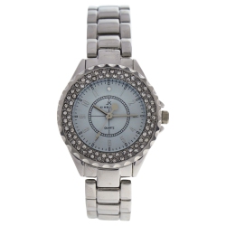 KIM & JADE 2033L-Sw Stainless Steel Bracelet Watch By Kim And Jade for Women - 1 PC Watch In Silver