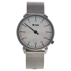 KULTE Ku15-0010 Rainbow Stainless Steel Mesh Bracelet Watch By for Unisex - 1 PC Watch In Silver