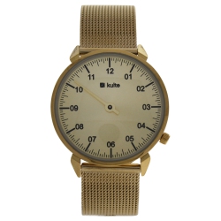 KULTE Kut8A Gold/gold Stainless Steel Mesh Bracelet Watch By for Unisex - 1 PC Watch In Multicolor