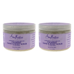 SHEA MOISTURE Lavender & Wild Orchid Calming Hand & Body Scrub - Pack Of 2 By for Unisex - 12 OZ Scrub