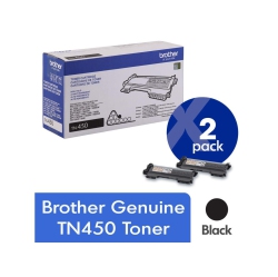 BROTHER Tn450 Toner Cartridge High Yield Combo 2 Pack In Black