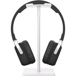 HLD Headphone Stand Headset Holder New Bee Earphone Stand With Aluminum Supporting Bar Flexible Headrest Abs Solid Base for All Headphones Size -