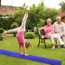 COSTWAY 7Ft Folding Floor Balance Beam Gymnastics Equipment for Practice Training